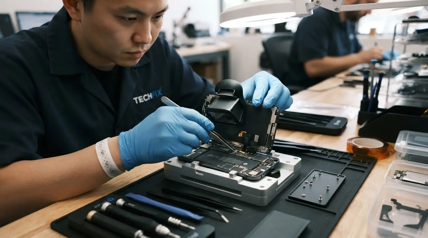 iPhone screen replacement process